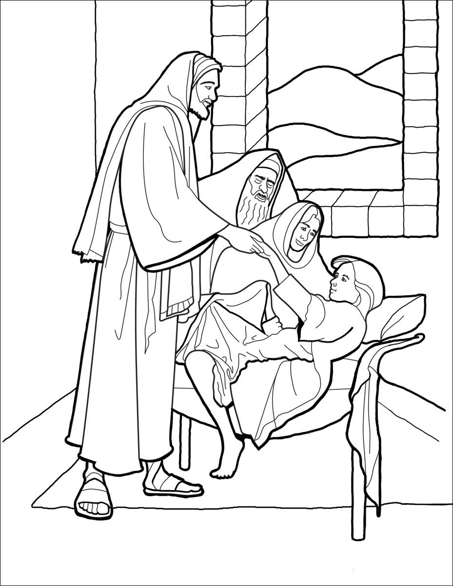 jairus daughter coloring pages for kids - photo #22